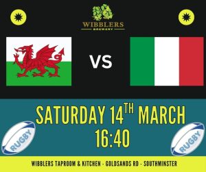 Wales Vs Italy - Saturday 14th March 16:40 Rugby